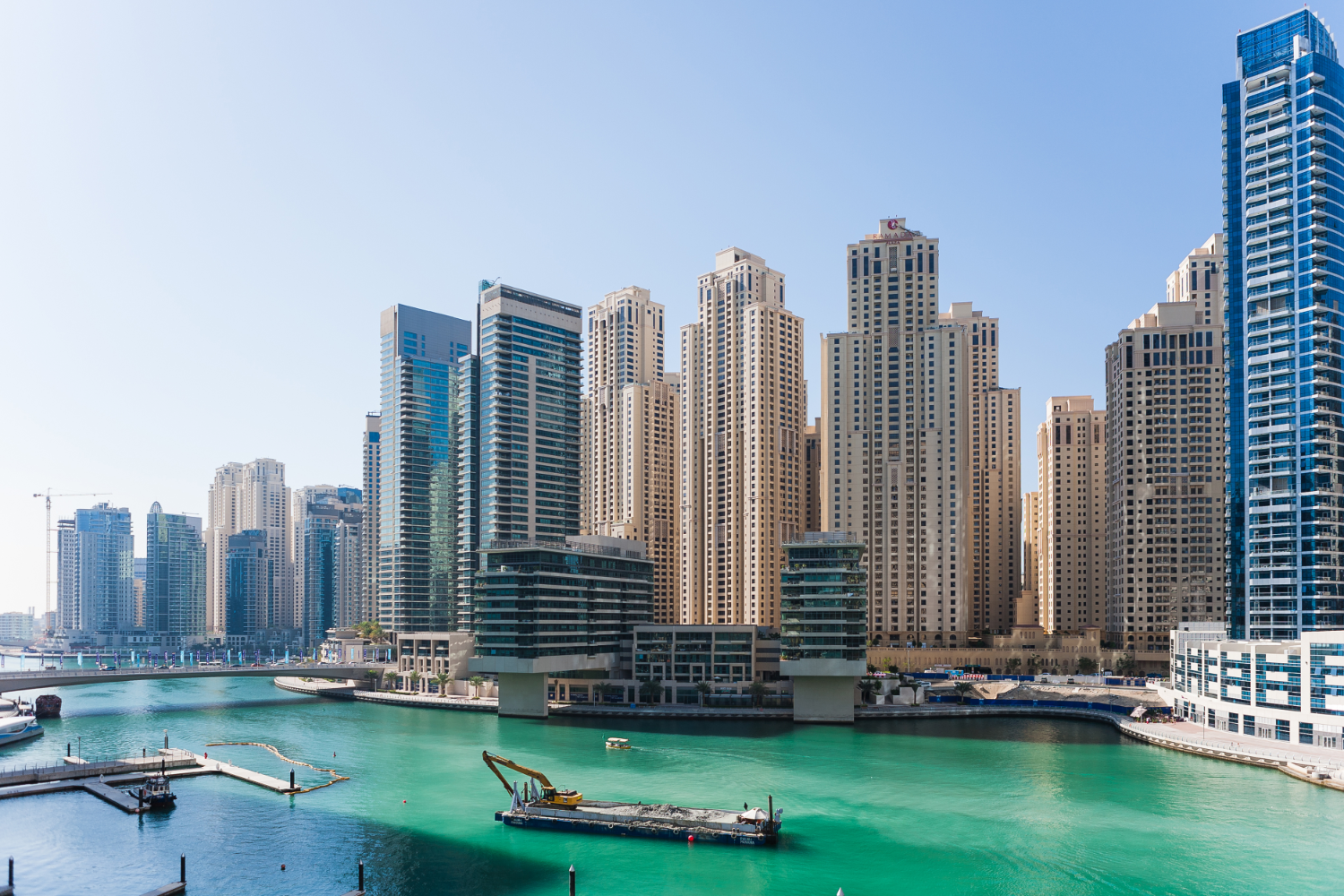 Vista del puerto deportivo de Dubai