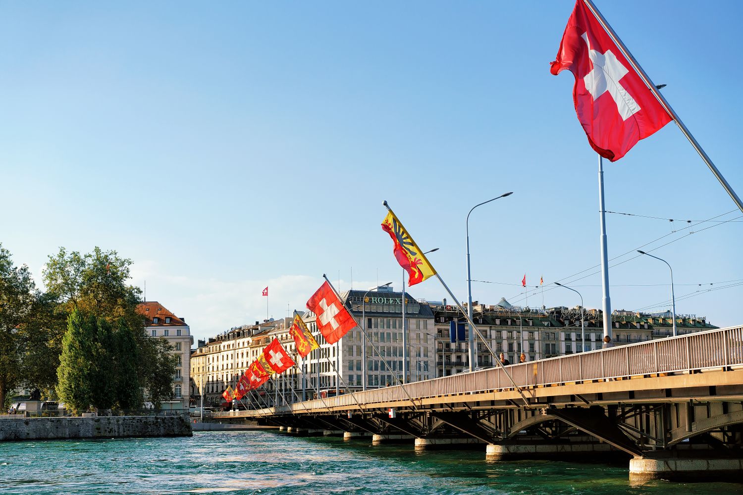 Brücke in Genf, Schweiz
