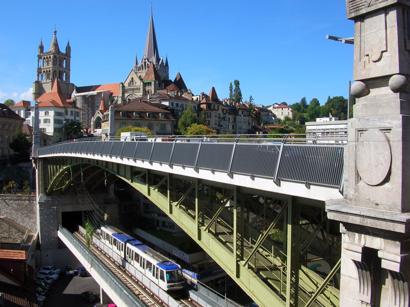 A linha de metrô M2 em Lausanne