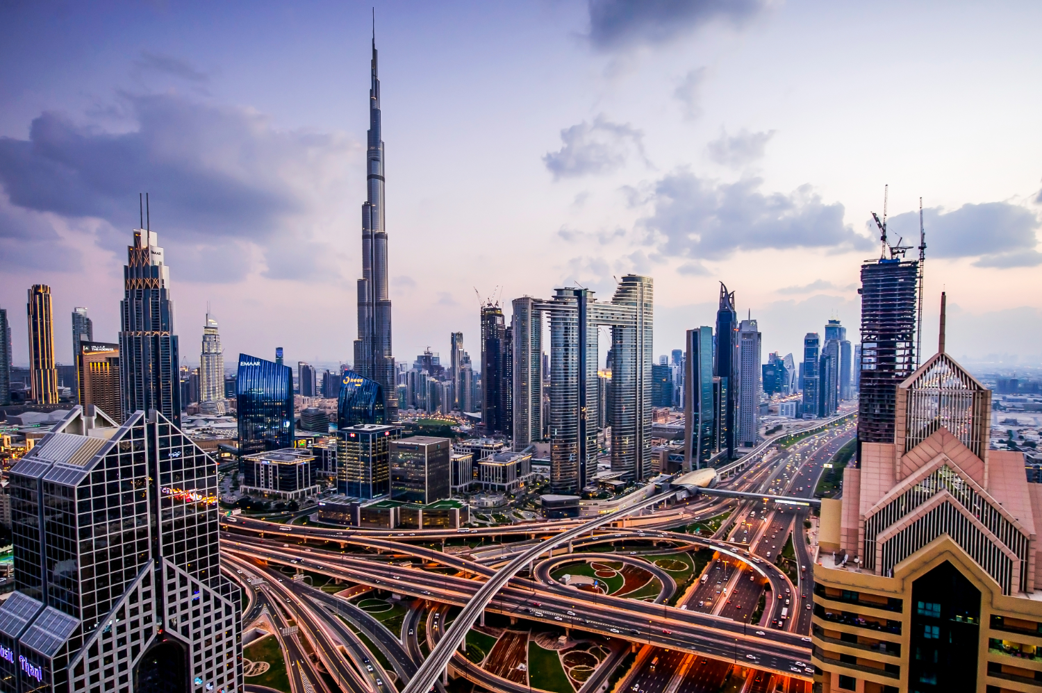 Panorama view of down town Dubai